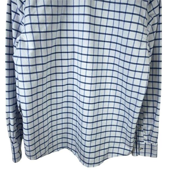 Untuckit Button Down Shirt Mens Extra Large Slim Fit White Blue Window Pane - Picture 9 of 9